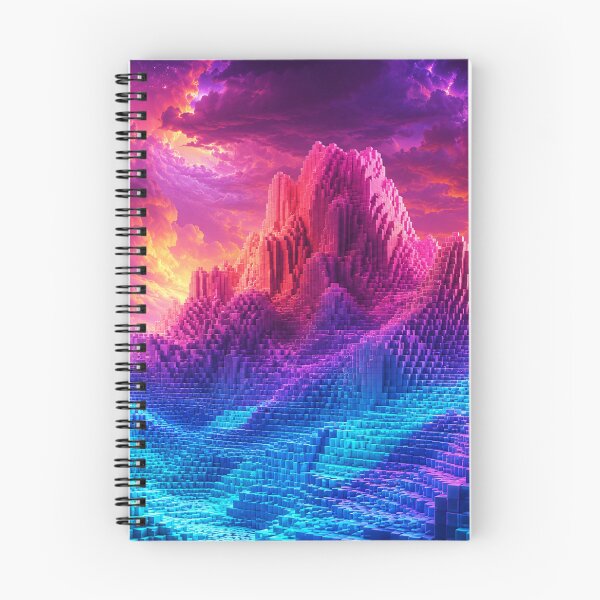 Item preview, nightcall full - Voxel Dreams – Neon Mountain Landscape designed and sold by TrezeTreze.