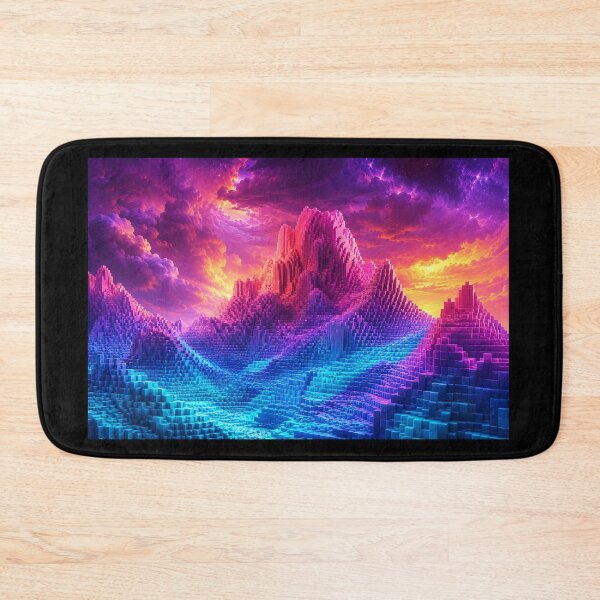 Item preview, nightcall full - Voxel Dreams – Neon Mountain Landscape designed and sold by TrezeTreze.