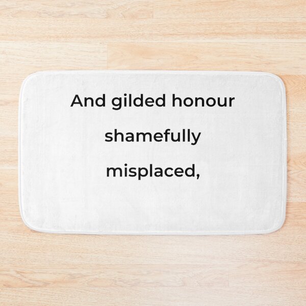 Item preview, “And gilded honour shamefully misplaced,” - print black designed and sold by ariksworld.