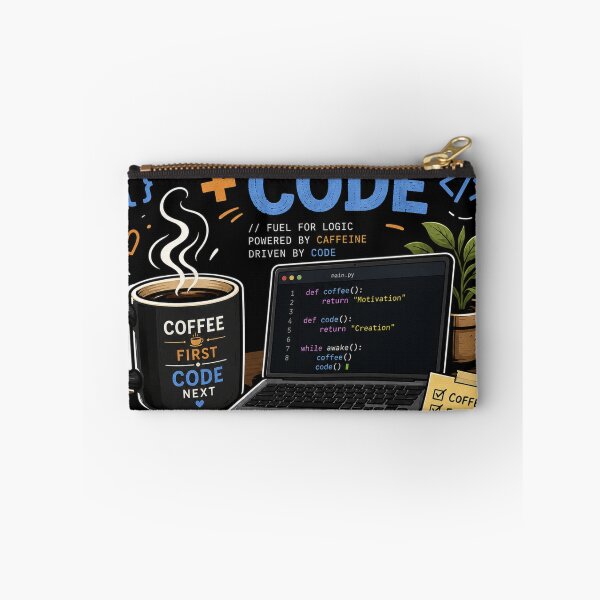 Item preview, Coffee + Code – Powered by Caffeine, Driven by Code designed and sold by Kushwaha18.