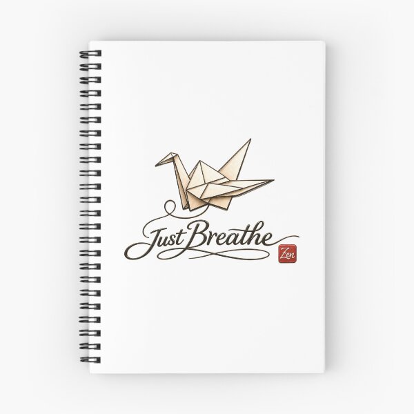 Item preview, Just Breathe Origami Crane | Zen Minimalist Typography | Japanese Inspired Mindfulness & Meditation Design designed and sold by imbreath.