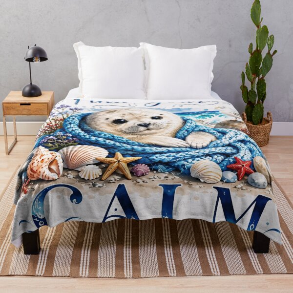 Item preview, Cute Baby Seal Watercolor | Cozy Ocean Cottagecore T-Shirt Design designed and sold by Crimsonstudio82.