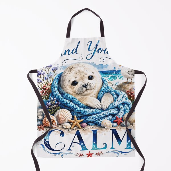 Item preview, Cute Baby Seal Watercolor | Cozy Ocean Cottagecore T-Shirt Design designed and sold by Crimsonstudio82.