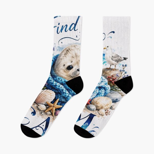 Item preview, Cute Baby Seal Watercolor | Cozy Ocean Cottagecore T-Shirt Design designed and sold by Crimsonstudio82.