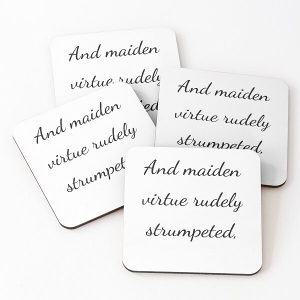Item preview, “And maiden virtue rudely strumpeted,” - handwriting black designed and sold by ariksworld.