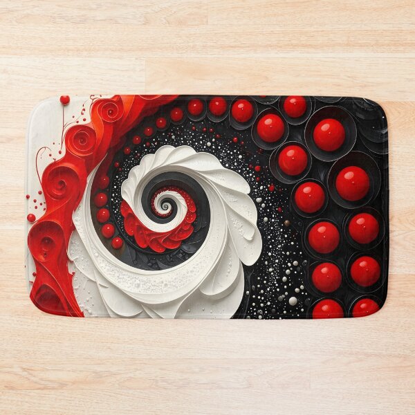 Item preview, Vibrant Spiral of Red and White designed and sold by Vicky Brago-Mitchell®.