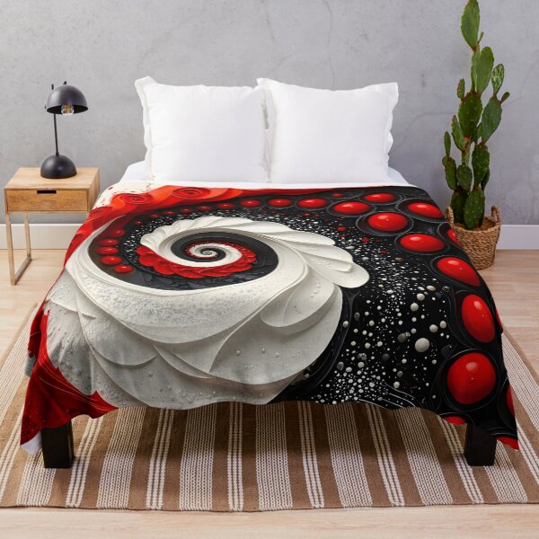 Item preview, Vibrant Spiral of Red and White designed and sold by Vicky Brago-Mitchell®.