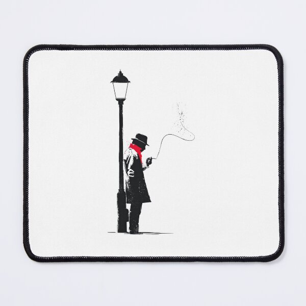 Item preview, Classic Noir Detective Lighting Cigarette Street Ink Poster designed and sold by EdvvinStudios.