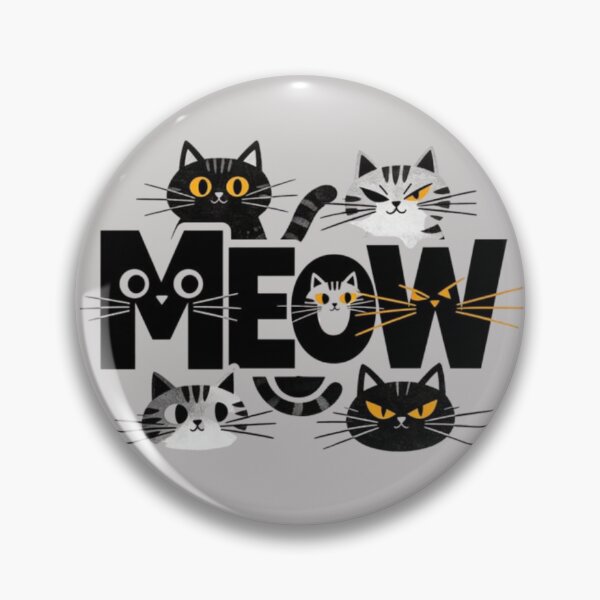 Item preview, Meow Cat Faces | Cute Cat Lover Typography Design designed and sold by RajDeals.