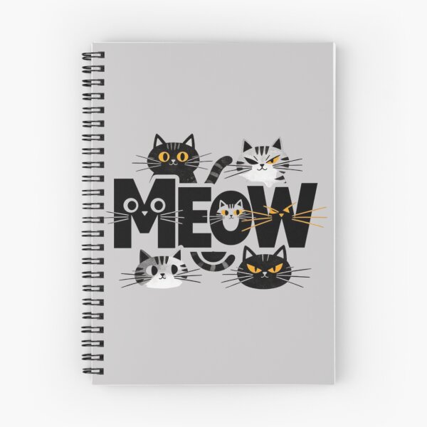 Item preview, Meow Cat Faces | Cute Cat Lover Typography Design designed and sold by RajDeals.