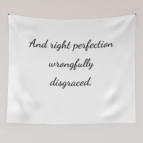 Item preview, “And right perfection wrongfully disgraced,” - handwriting black designed and sold by ariksworld.
