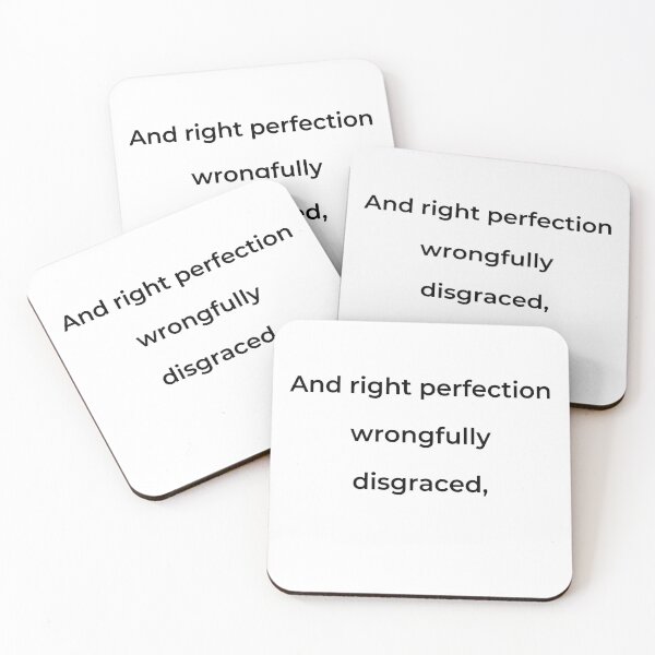 Item preview, “And right perfection wrongfully disgraced,” - print black designed and sold by ariksworld.