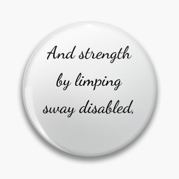 Item preview, “And strength by limping sway disabled,” - handwriting black designed and sold by ariksworld.