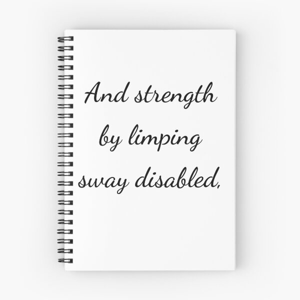 Item preview, “And strength by limping sway disabled,” - handwriting black designed and sold by ariksworld.