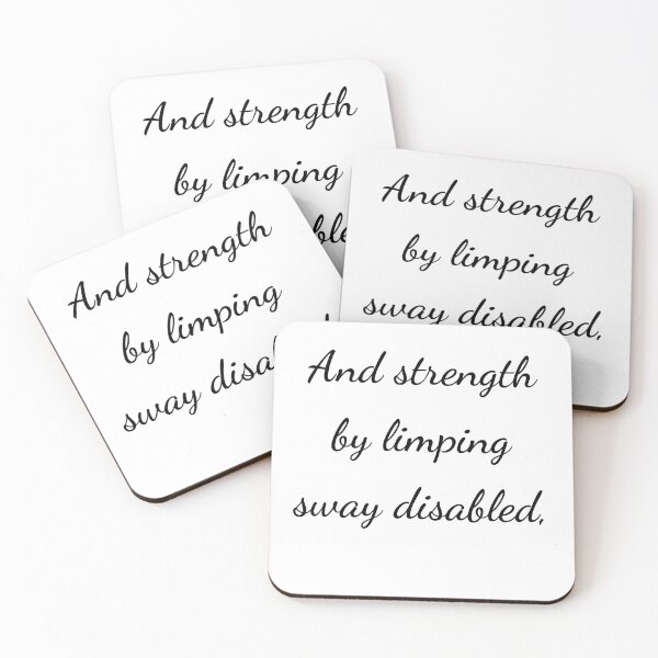 Item preview, “And strength by limping sway disabled,” - handwriting black designed and sold by ariksworld.