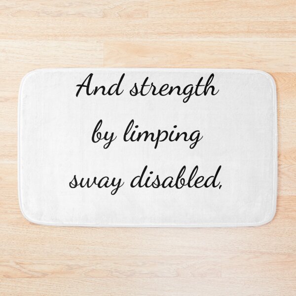 Item preview, “And strength by limping sway disabled,” - handwriting black designed and sold by ariksworld.