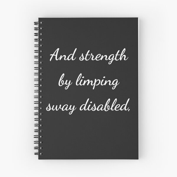 Item preview, “And strength by limping sway disabled,” - handwriting white designed and sold by ariksworld.