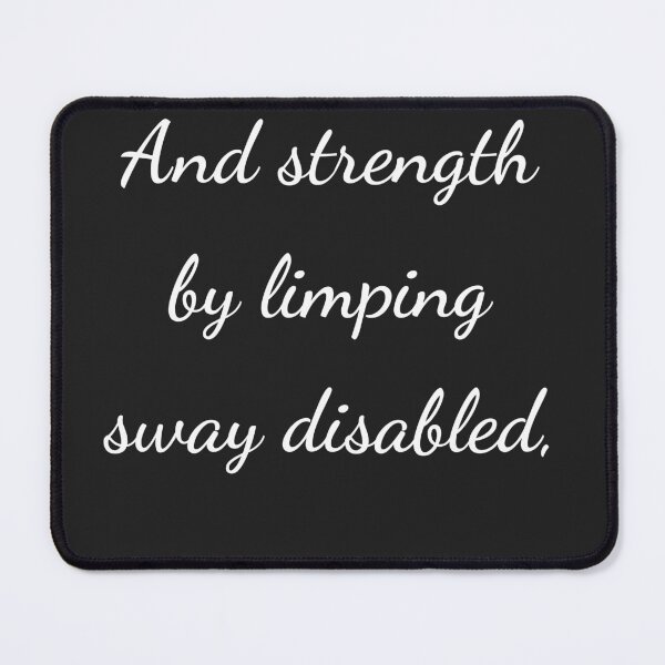 Item preview, “And strength by limping sway disabled,” - handwriting white designed and sold by ariksworld.
