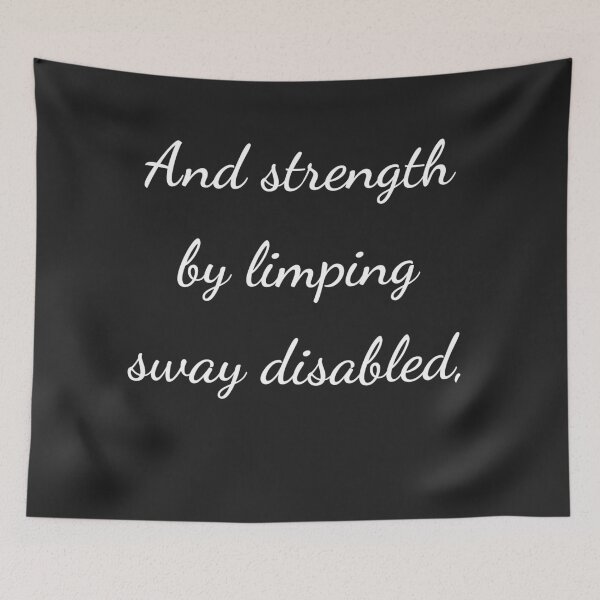 Item preview, “And strength by limping sway disabled,” - handwriting white designed and sold by ariksworld.