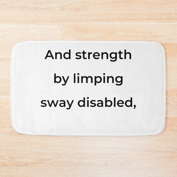 Item preview, “And strength by limping sway disabled,” - print black designed and sold by ariksworld.