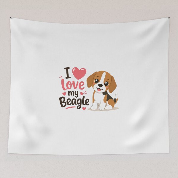 Item preview, I Love My Beagle Cute Dog Lovers Design designed and sold by Cerys-GS.