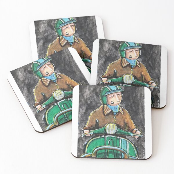 Item preview, GWART Classic Scooter | Vintage Scooter Riders | Retro Mod Inspired Art designed and sold by GWARTGB.
