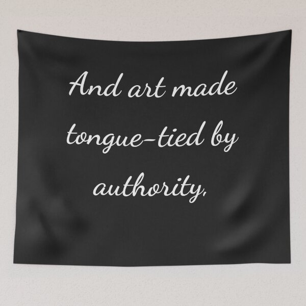 Item preview, “And art made tongue-tied by authority,” - handwriting white designed and sold by ariksworld.