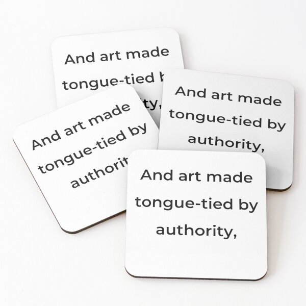 Item preview, “And art made tongue-tied by authority,” - print black designed and sold by ariksworld.