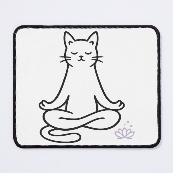 Item preview, Yoga Meditation Cat with Lotus designed and sold by NakottaFashion.