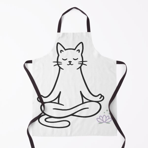 Item preview, Yoga Meditation Cat with Lotus designed and sold by NakottaFashion.