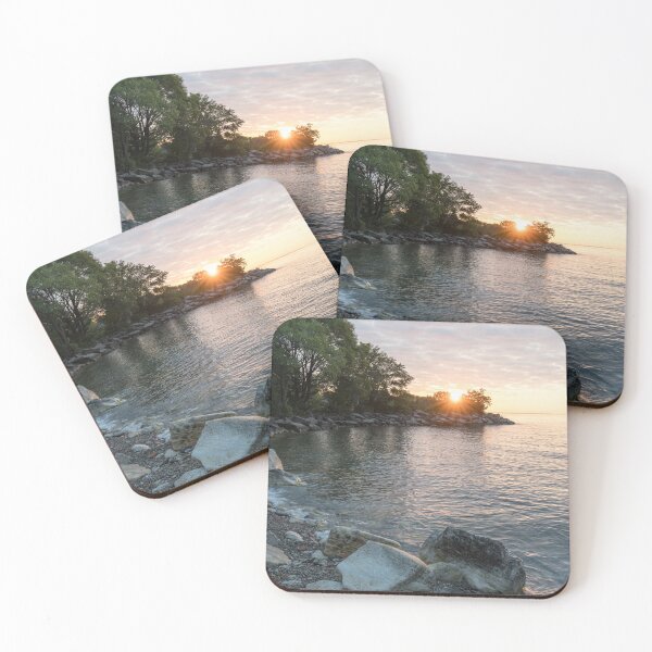 Item preview, Serene Lakeside Sunrise from a Rocky Beach designed and sold by Georgia Mizuleva.