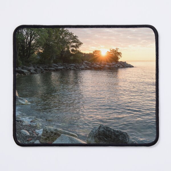 Item preview, Serene Lakeside Sunrise from a Rocky Beach designed and sold by Georgia Mizuleva.