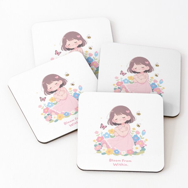 Item preview, Bloom From Within – Cute Kawaii Self Love Floral Girl designed and sold by carestazafeli.