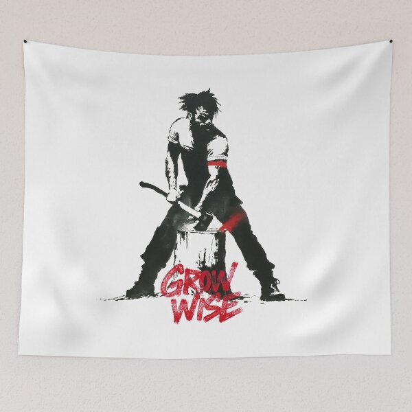Item preview, Rugged Lumberjack Chopping Into Thick Tree Trunk Graphic designed and sold by EdvvinStudios.