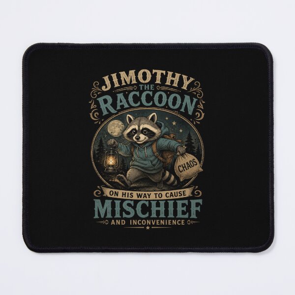 Item preview, Jimothy the Raccoon On His Way to Cause Mischief Vintage Cute Raccoon designed and sold by MJO80.