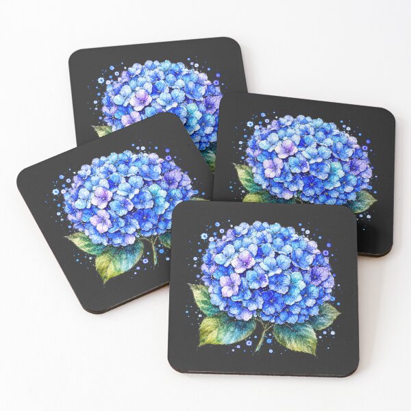 Item preview, Blue Hydrangea Watercolor Art – Elegant Botanical Floral Illustration designed and sold by ColorSplash123.