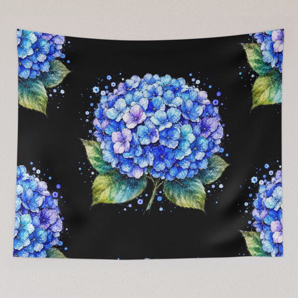 Item preview, Blue Hydrangea Watercolor Art – Elegant Botanical Floral Illustration designed and sold by ColorSplash123.