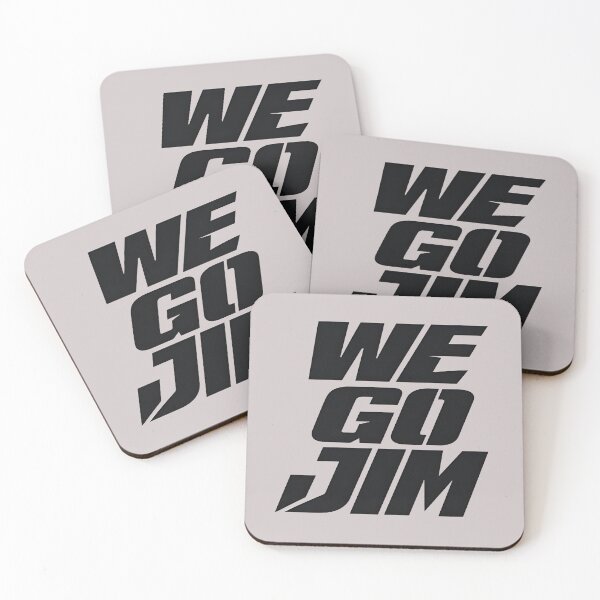 Item preview, We Go Jim – Gym Motivation Typography designed and sold by ManggaeJM.