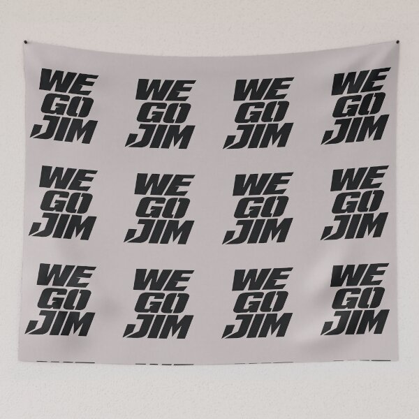 Item preview, We Go Jim – Gym Motivation Typography designed and sold by ManggaeJM.