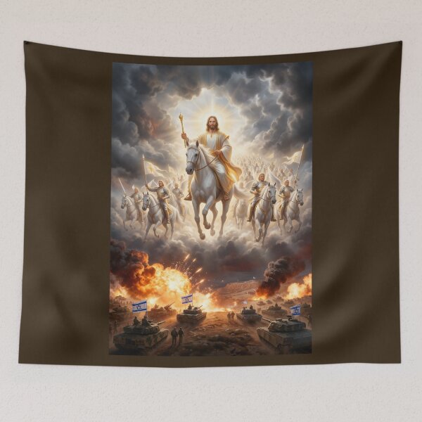 Item preview, Jesus returning to earth during war against Israel  designed and sold by WiseBow.