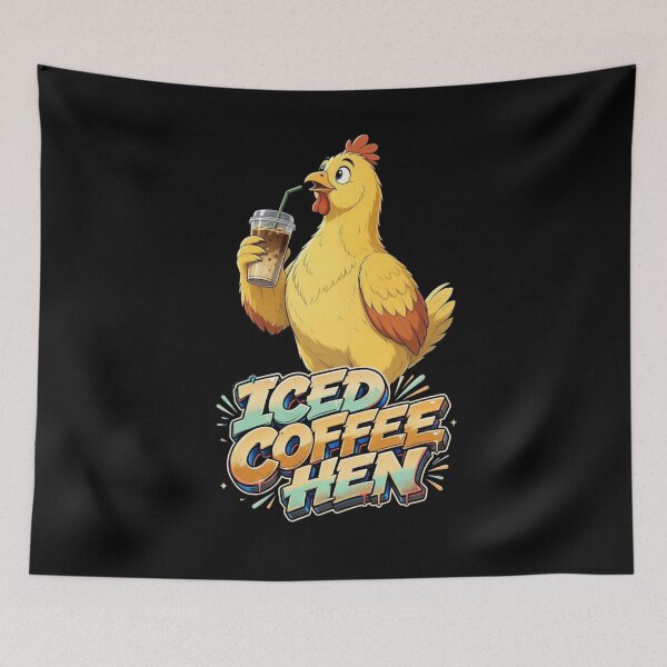 Item preview, Iced Coffee Hen  designed and sold by TheEndDesign.