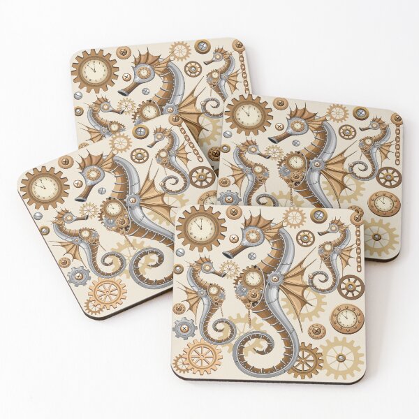 Item preview, Seahorse Clockwork Steampunk Retro Fantasy designed and sold by BluedarkArt.