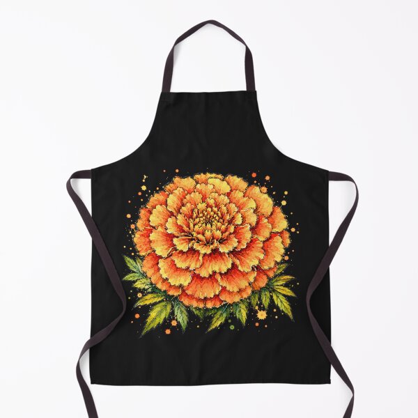 Item preview, Orange Marigold Watercolor Art – Vibrant Botanical Floral Illustration designed and sold by ColorSplash123.