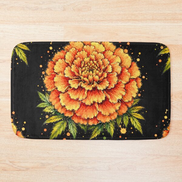 Item preview, Orange Marigold Watercolor Art – Vibrant Botanical Floral Illustration designed and sold by ColorSplash123.