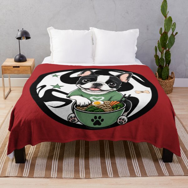 Item preview, Cute French Bulldog Ramen Lover Kawaii Frenchie Eating Noodle Bowl Japanes Food Dog Illustration designed and sold by Rosie's Wildflower Boutique.