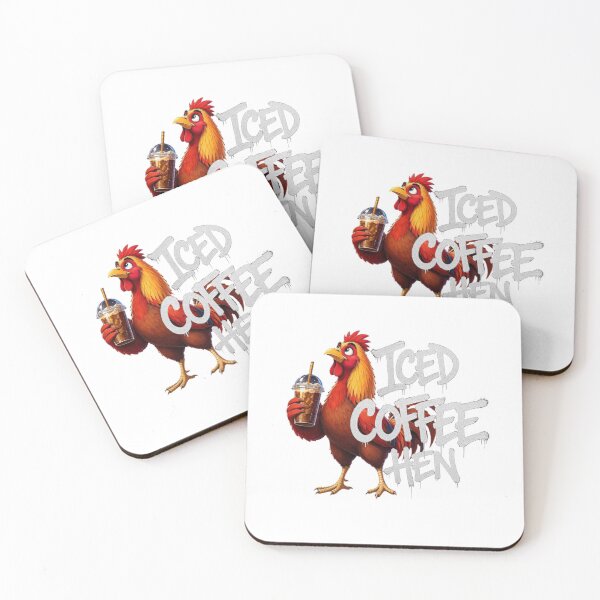 Item preview, Iced Coffee Hen  designed and sold by TheEndDesign.