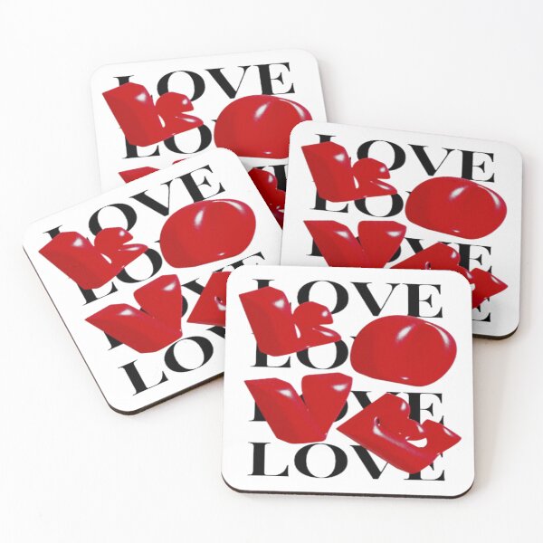 Item preview, 3D Red Drippy Love Typography  designed and sold by BaddieNz.