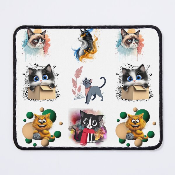 Item preview, Cute Cat Emotions Sticker Sheet designed and sold by Angellacelin.