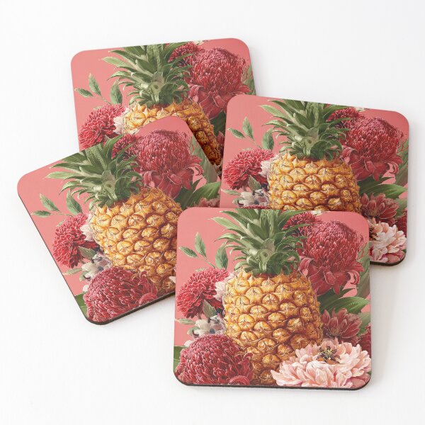 Item preview, Pineapple Tropical Fruits and Flowers designed and sold by Grafititee.