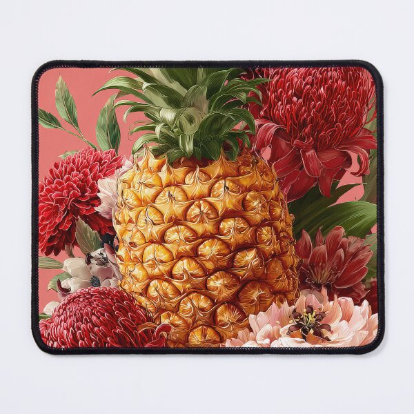Item preview, Pineapple Tropical Fruits and Flowers designed and sold by Grafititee.